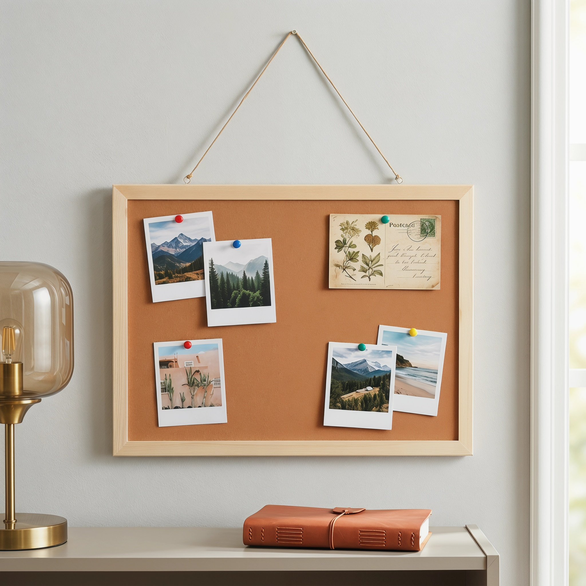 Bulletin Board Cork - 1 ชุดกระดานไม้ก๊อกขนาดเล็กสำหรับแสดงข้อความ กระดานประกาศติดผนังสำหรับสำนักงานและบ้าน กระดานไม้ก๊อกสำหรับติดผนัง