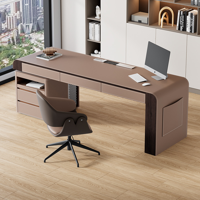Office Furniture High End - โต๊ะทำงานสไตล์มินิมอลสไตล์อิตาลี ห้องนั่งเล่นที่ทันสมัย ​​โต๊ะทำงาน โต๊ะคอมพิวเตอร์ เฟอร์นิเจอร์สำนักงานดีไซน์ระดับไฮเอนด์ เฟอร์นิเจอร์สำนักงาน