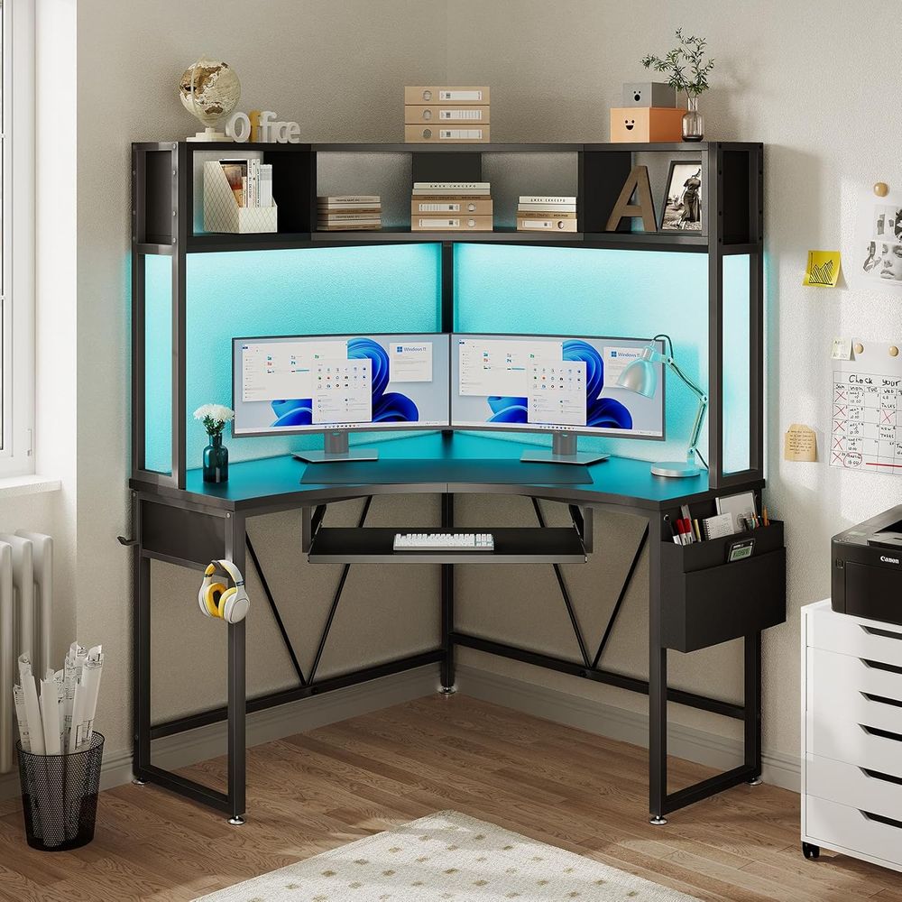 Gaming Desk With Hutch - โต๊ะทำงานขนาด 39 นิ้ว กว้าง x 62