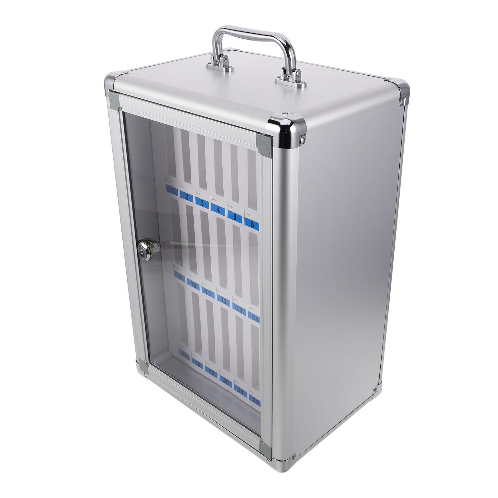 Office Storage Cabinet - ตู้เก็บโทรศัพท์มือถือแบบติดผนัง 24 ช่อง ทำจากอะลูมิเนียมอัลลอย พร้อมระบบล็อก สำหรับห้องเรียน