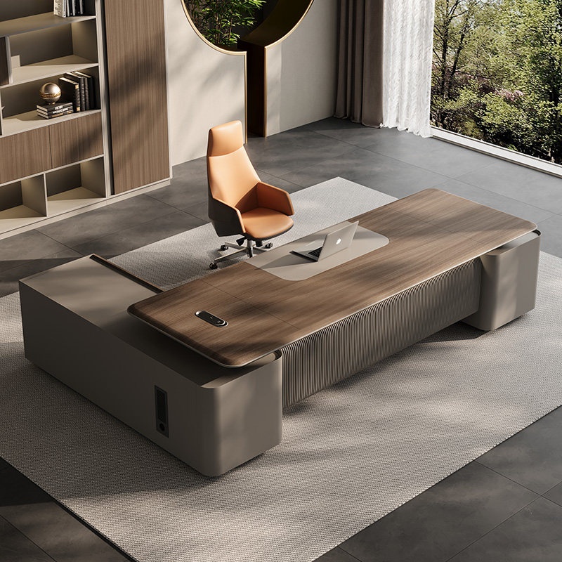 Office Furniture High End - # ชุดโต๊ะทำงานผู้บริหารและเก้าอี้ ดีไซน์หรูหราทันสมัย เฟอร์นิเจอร์สำนักงานระดับไฮเอนด์ พร้อมแผ่นไม้สังเคราะห์ ปรับแต่งได้