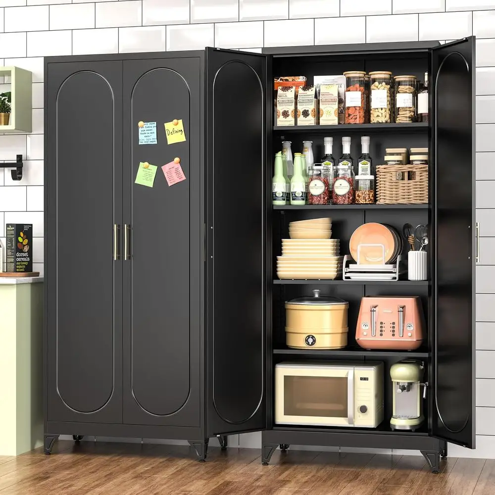 Office Storage Cabinet - ตู้เก็บของในครัวโลหะสูง 75 ซม. พร้อมชั้นวางปรับระดับได้ เหมาะสำหรับจัดเก็บในห้องนั่งเล่น สำนักงาน