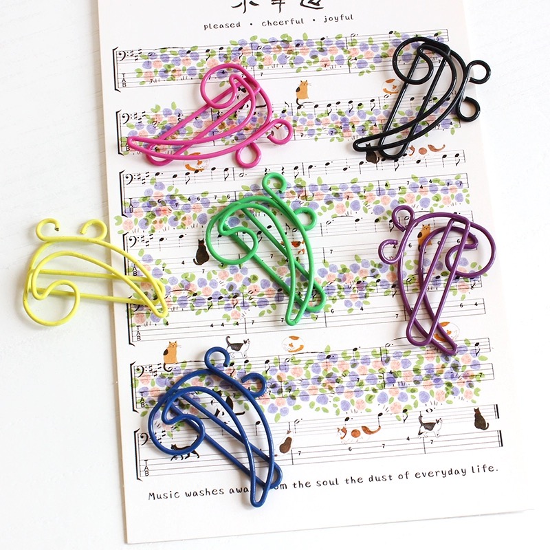 Office Supply Cart - Love Music Note การสร้างแบบจําลองสีคลิป Creative Pin
