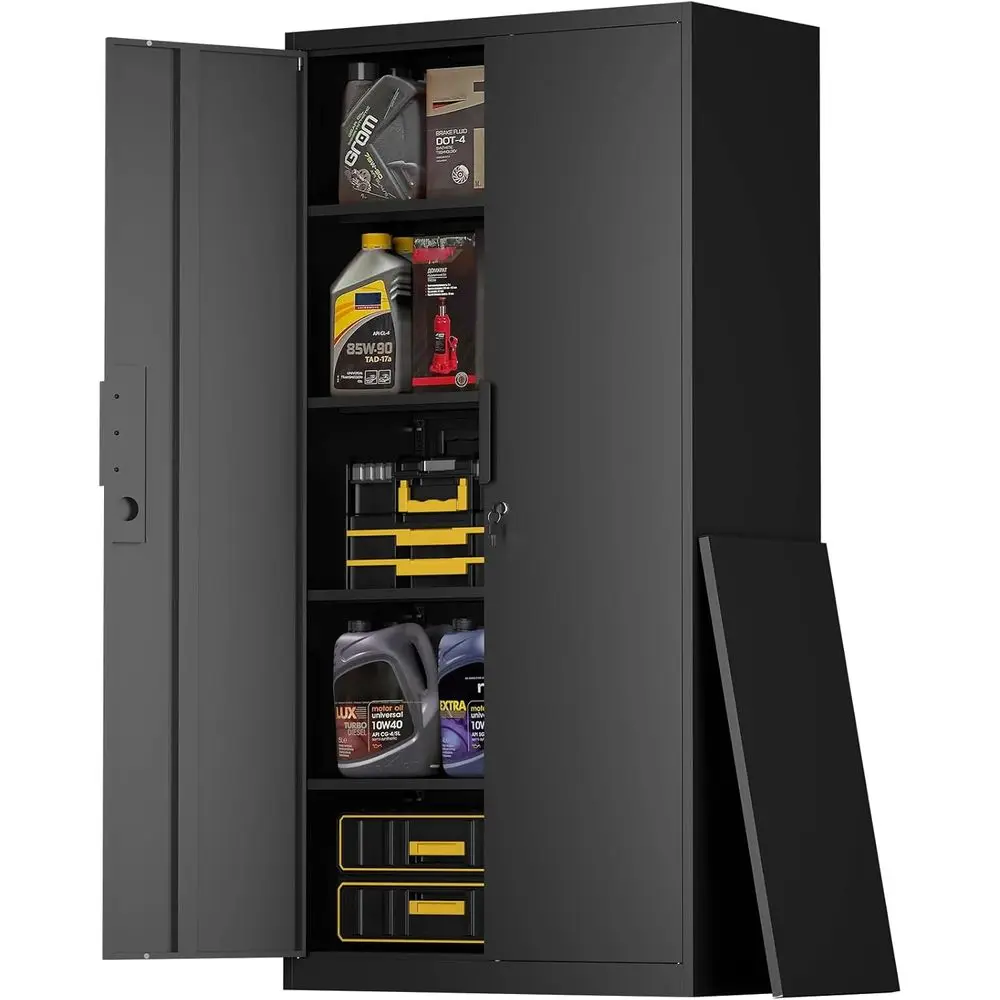 Office Storage Cabinet - ตู้เก็บของโลหะสำหรับงานหนัก 72 นิ้ว พร้อมกุญแจล็อค ลึก 18