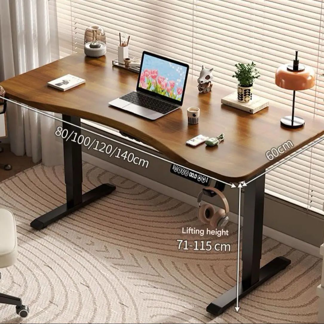 Gaming Desk With Hutch - โต๊ะทำงานปรับระดับความสูงได้ 80/100/120/140 ซม. สำหรับคอมพิวเตอร์ โต๊ะอ่านหนังสือ โต๊ะเล่นเกม