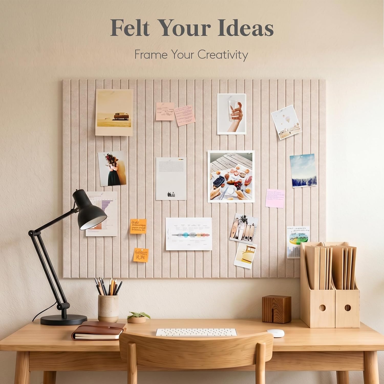 Bulletin Board Cork - แผ่นผนังสักหลาด QS 6 ชิ้น, กระดานประกาศแบบคอร์ก, สำหรับตกแต่งสำนักงาน,