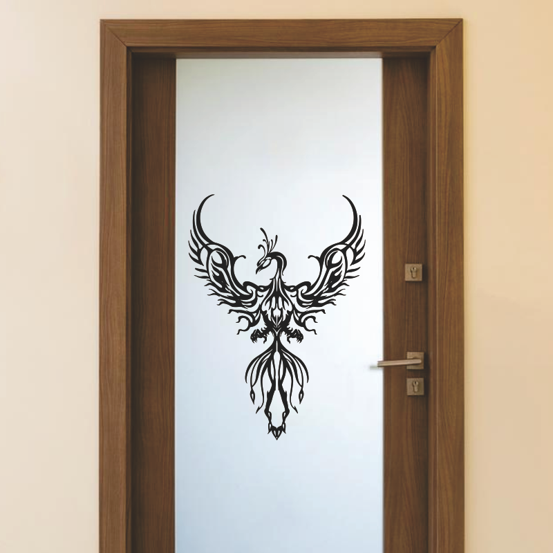 Office Furniture Phoenix - ฟีนิกซ์ ดีไซน์ อาร์ตสติ๊กเกอร์ติดผนัง ตกแต่งผนังห้องนั่งเล่นในร่ม ตกแต่งผนังโฮมออฟฟิศ ตกแต่งผนัง