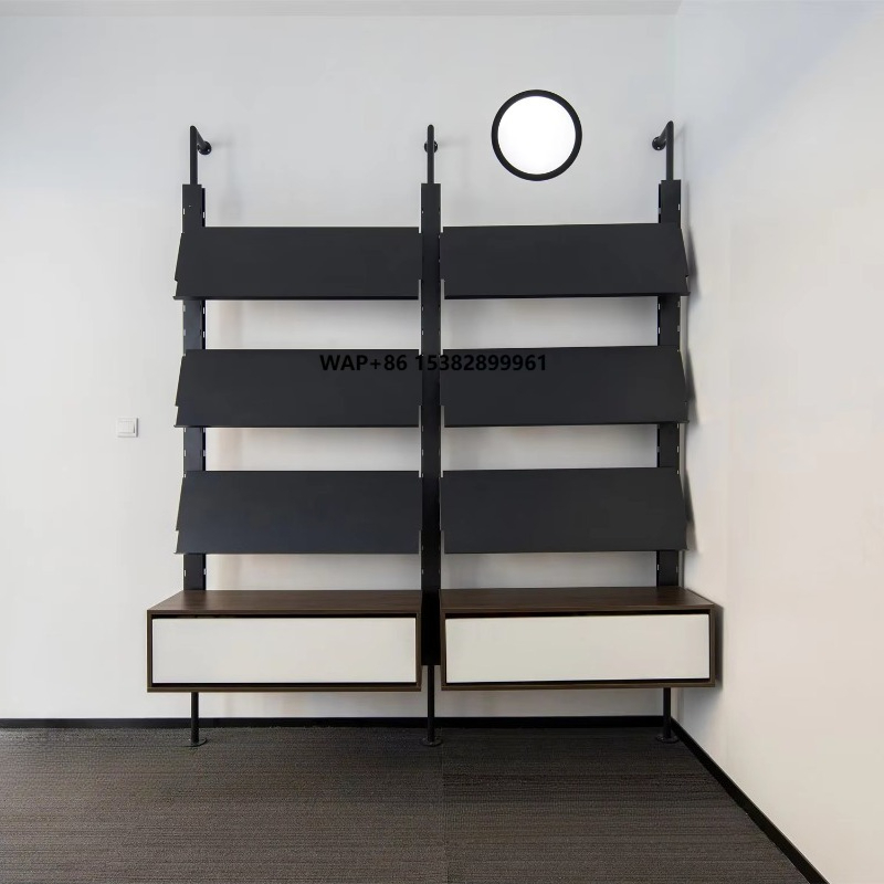 Office Storage Cabinet - ชั้นวางของโลหะทันสมัยสำหรับโรงเรียนและสำนักงาน ทนทาน ปรับได้ ออกแบบให้ประหยัดพื้นที่ เหมาะสำหรับจัดแสดงสินค้าในร้านค้า