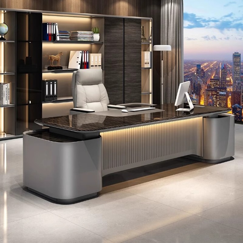 โต๊ะทำงานผู้บริหารเคลือบเงาสุด - Office Furniture High End บทวิจารณ์และราคา