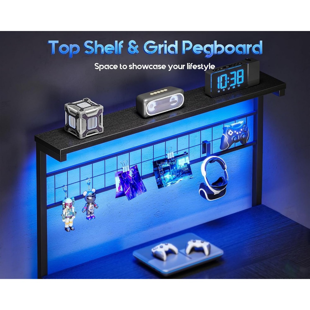 โต๊ะเกมมิ่งรูปตัว L พร้อมชั้นว - Gaming Desk With Hutch บทวิจารณ์และราคา