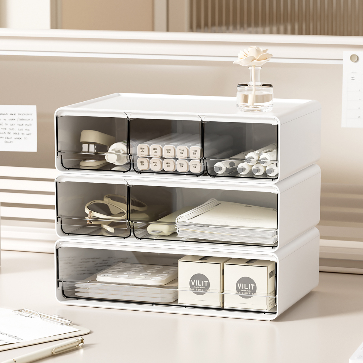 กล่องเก็บของตั้งโต๊ะ กล่องเก็บ - Office Storage Cabinet บทวิจารณ์และราคา