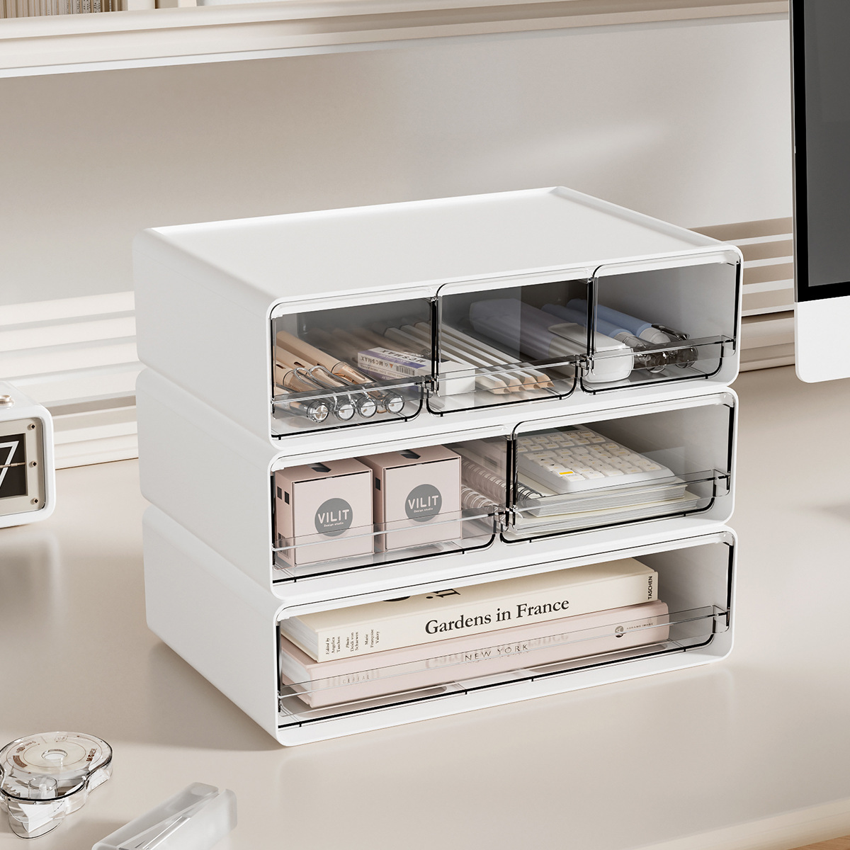 กล่องเก็บของตั้งโต๊ะ กล่องเก็บ - Office Storage Cabinet บทวิจารณ์และราคา