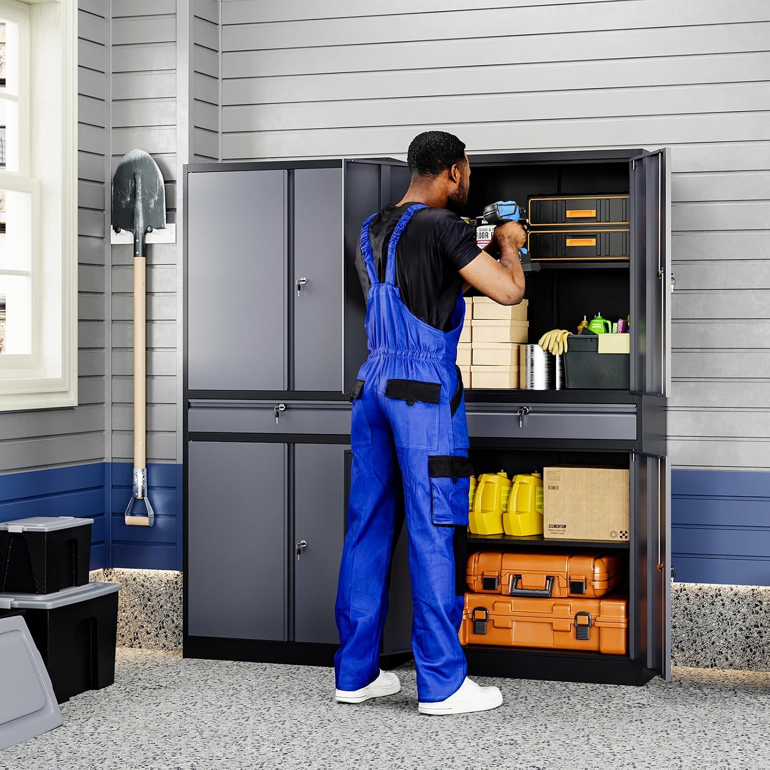 ตู้เก็บของโลหะสำหรับโรงรถ, ตู้ - Office Storage Cabinet บทวิจารณ์และราคา
