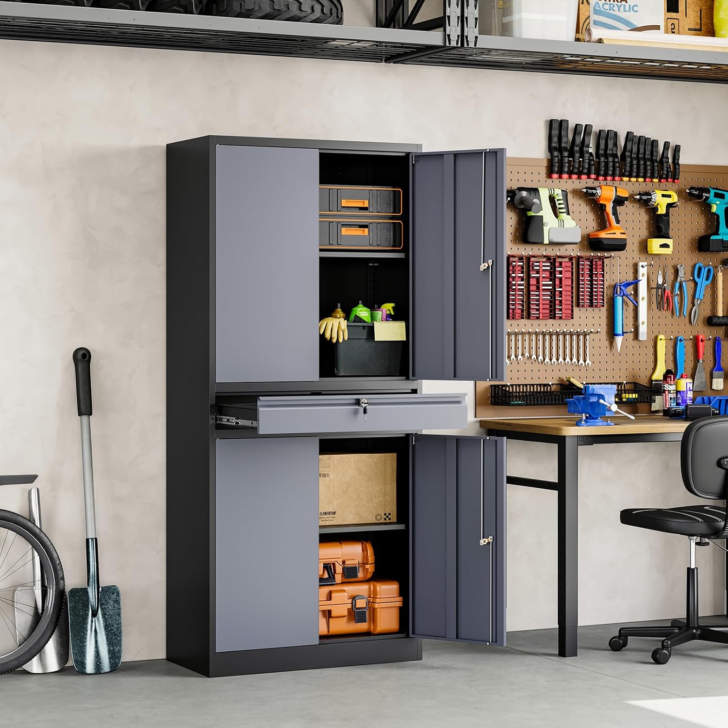 ตู้เก็บของโลหะสำหรับโรงรถ, ตู้ - Office Storage Cabinet บทวิจารณ์และราคา
