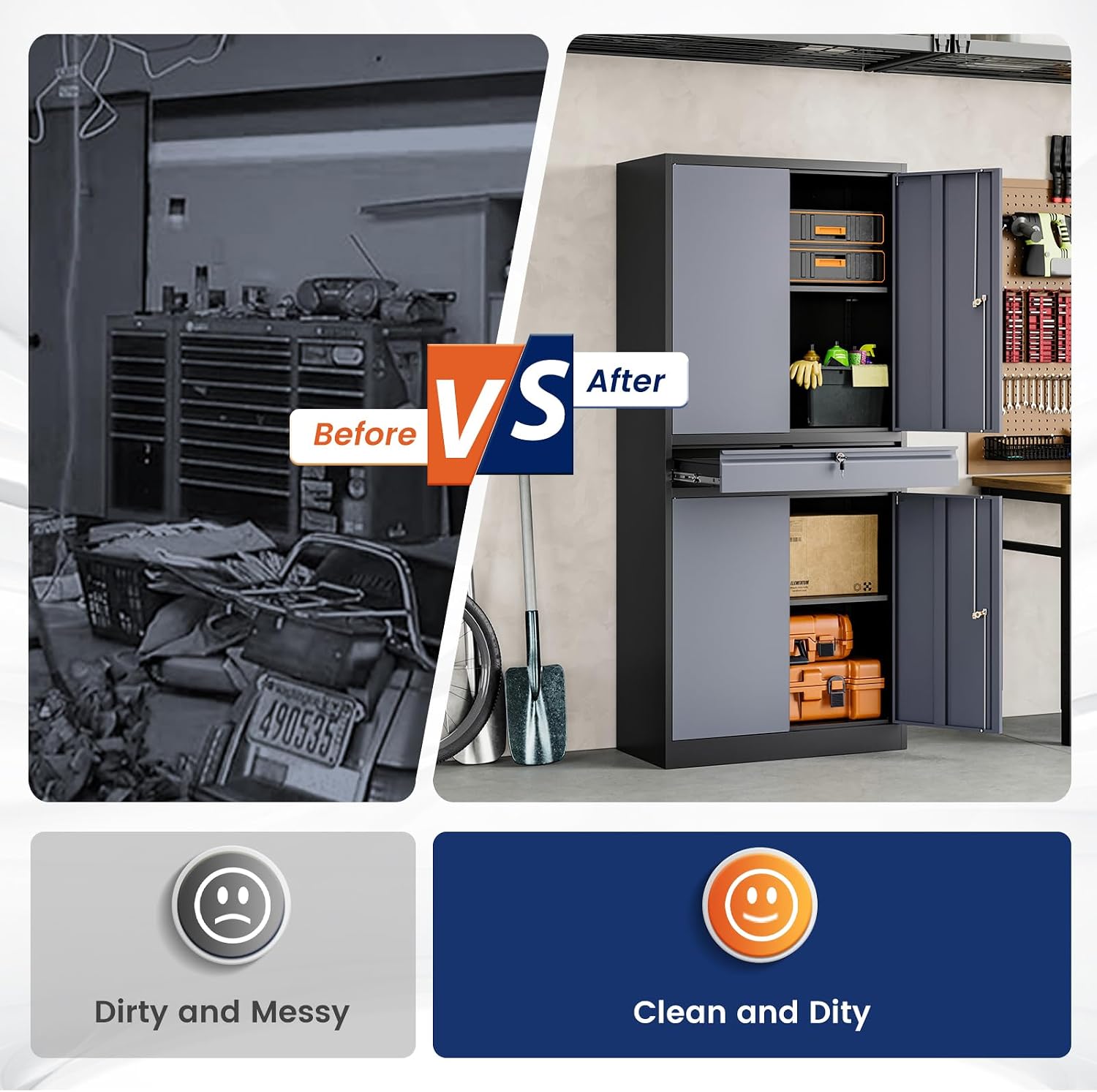 ตู้เก็บของโลหะสำหรับโรงรถ, ตู้ - Office Storage Cabinet บทวิจารณ์และราคา
