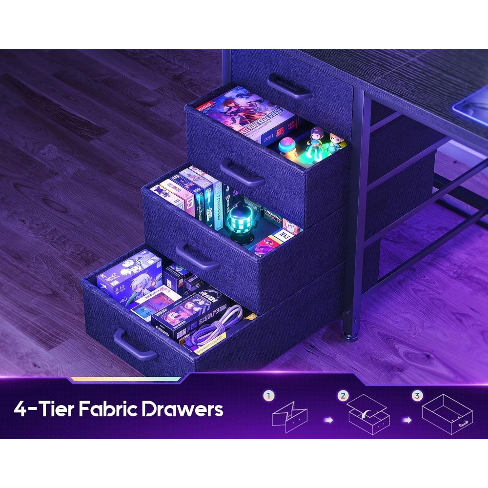 AODK โต๊ะเล่นเกมรูปตัว L ขนาด  - Gaming Desk With Hutch บทวิจารณ์และราคา