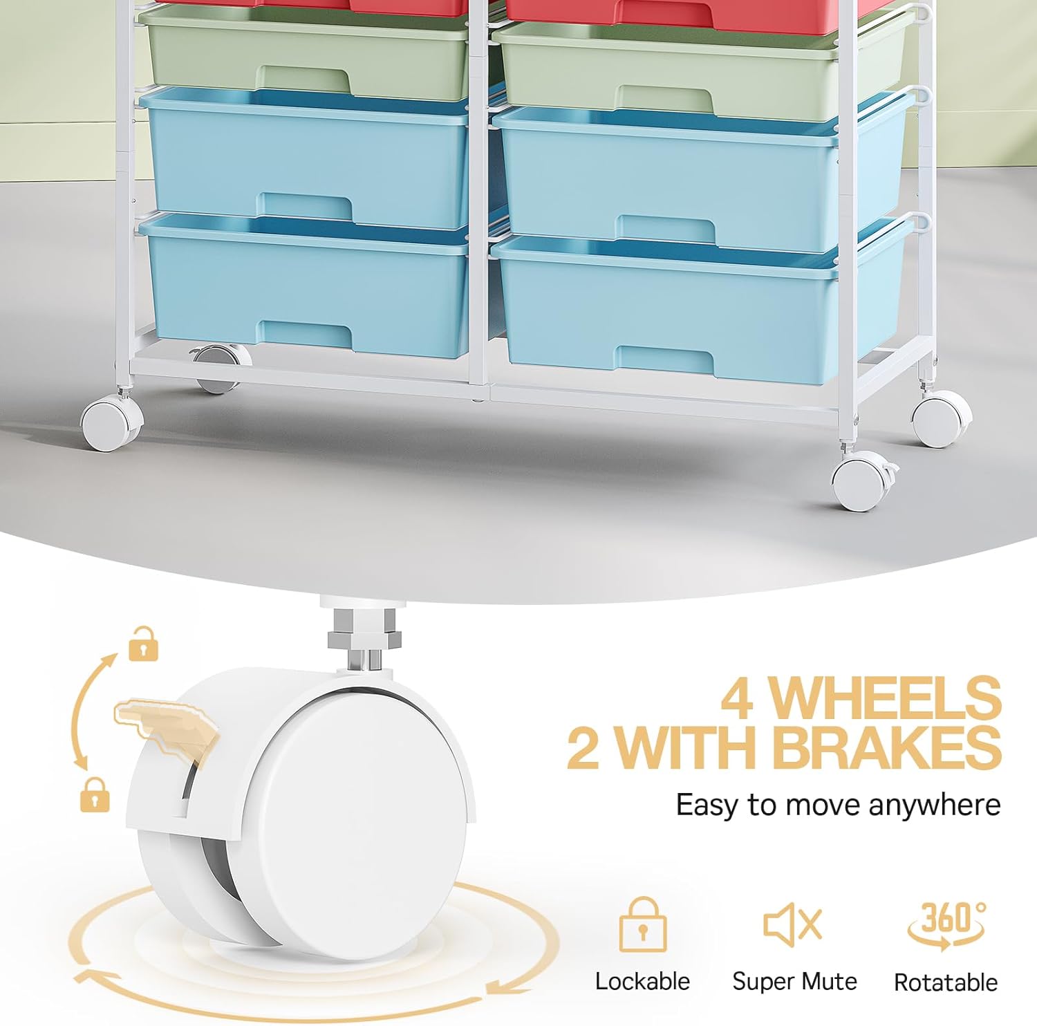 รถเข็นเก็บของแบบมีล้อพร้อมลิ้น - Office Supply Cart บทวิจารณ์และราคา