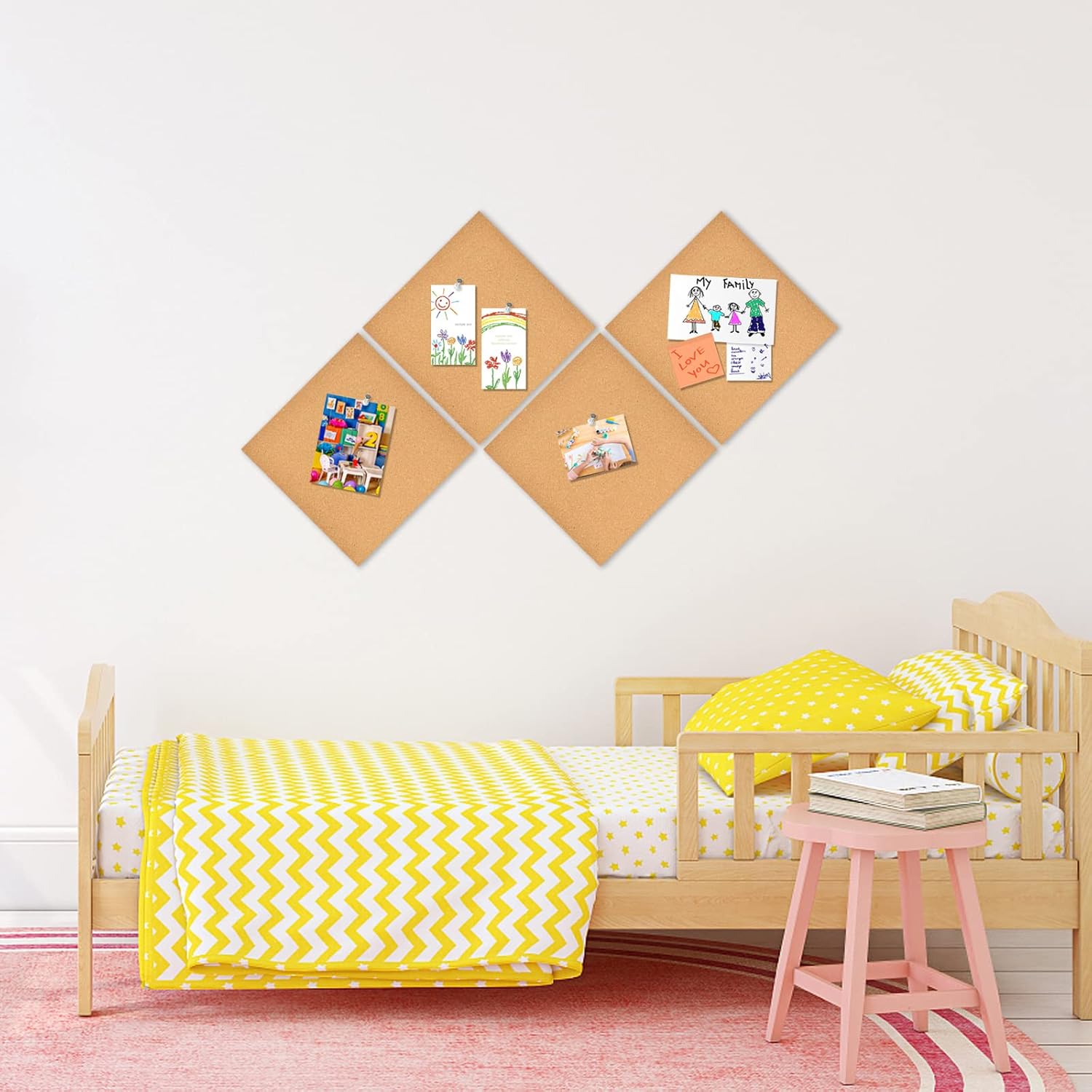 กระดานไม้ก๊อกทรงสี่เหลี่ยมพร้อ - Bulletin Board Cork บทวิจารณ์และราคา