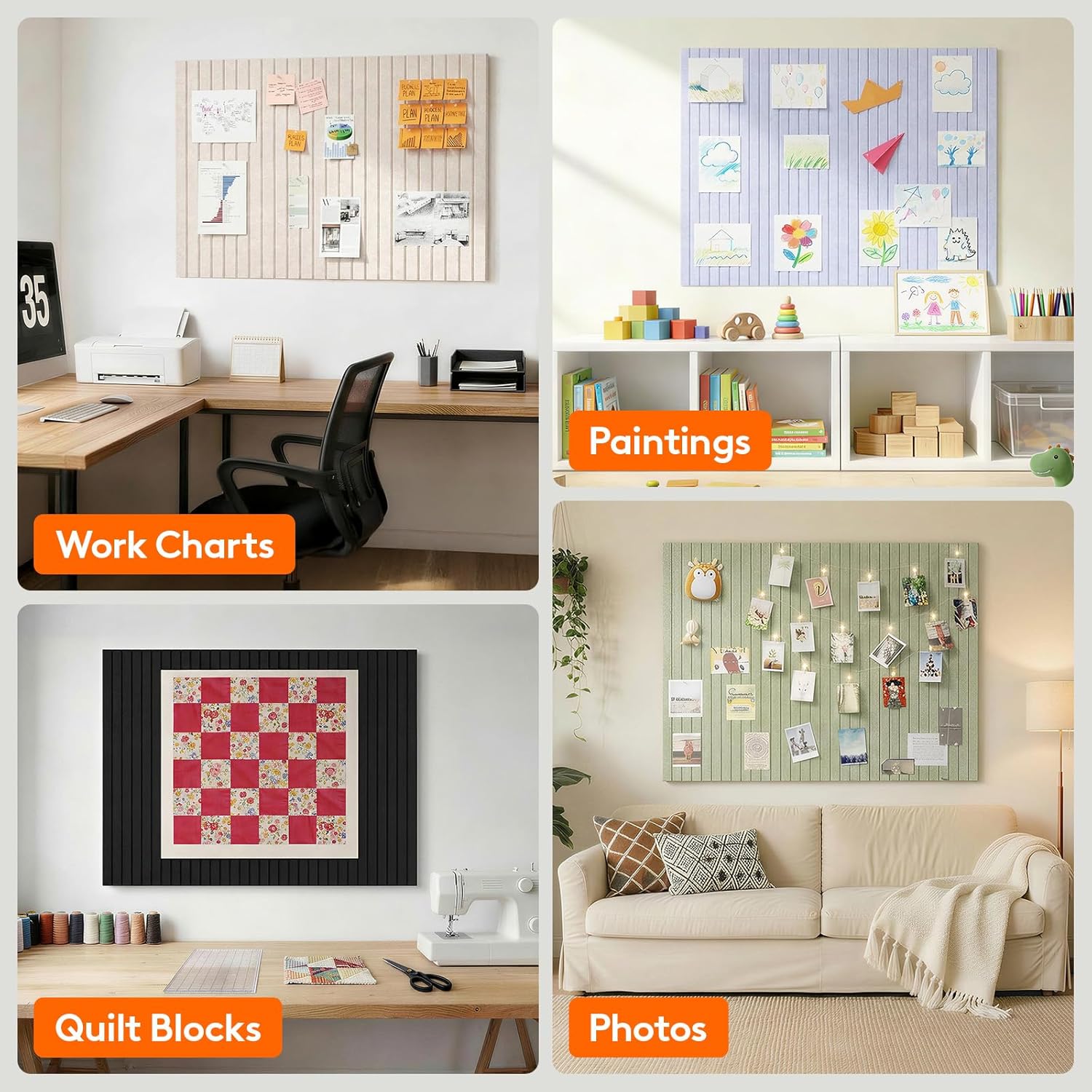แผ่นผนังสักหลาด QS 6 ชิ้น, กระ - Bulletin Board Cork บทวิจารณ์และราคา