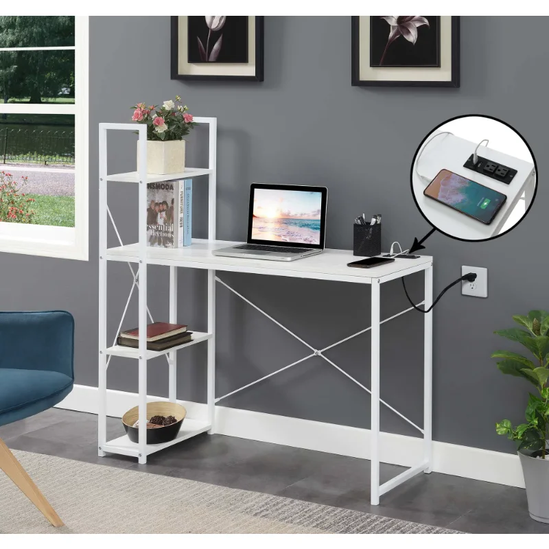 โต๊ะทำงานพร้อมชั้นวาง, เฟอร์นิ - Office Furniture Com บทวิจารณ์และราคา