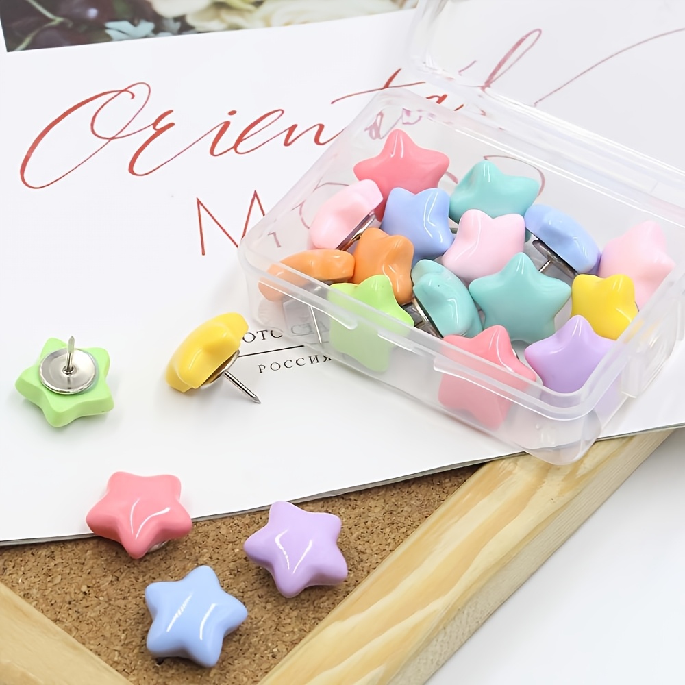 หมุดปักรูปดาวสีสันสดใส สำหรับใ - Bulletin Board Cork บทวิจารณ์และราคา