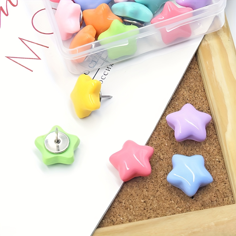 หมุดปักรูปดาวสีสันสดใส สำหรับใ - Bulletin Board Cork บทวิจารณ์และราคา