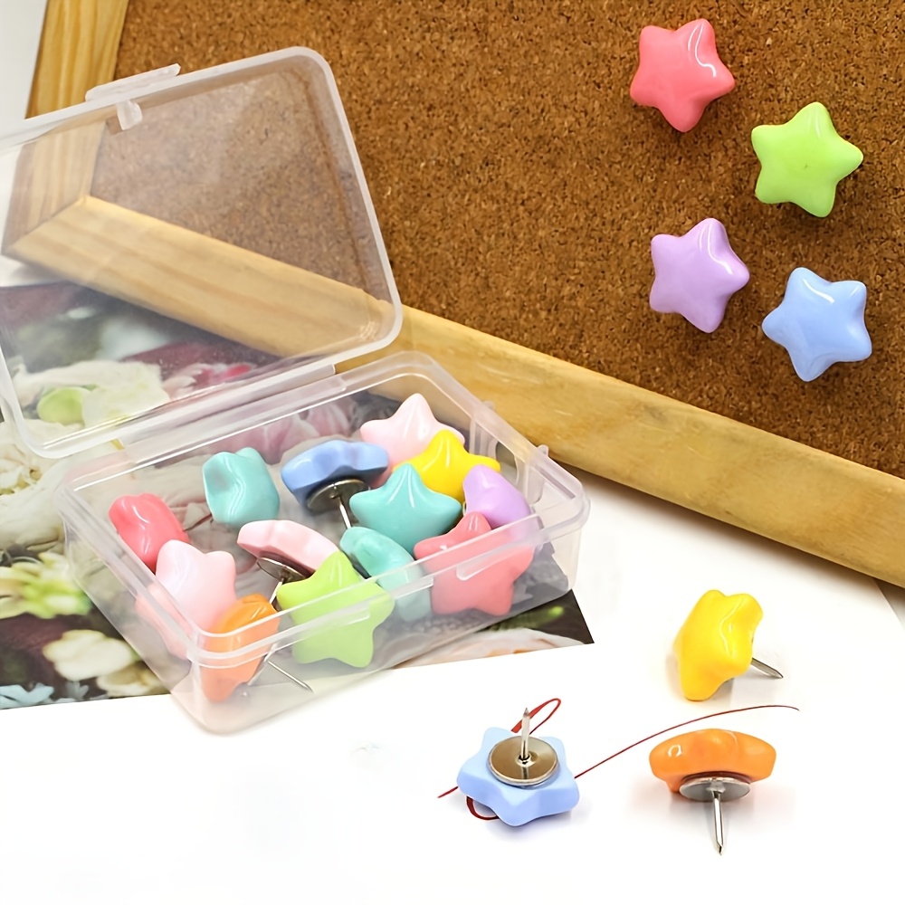 หมุดปักรูปดาวสีสันสดใส สำหรับใ - Bulletin Board Cork บทวิจารณ์และราคา