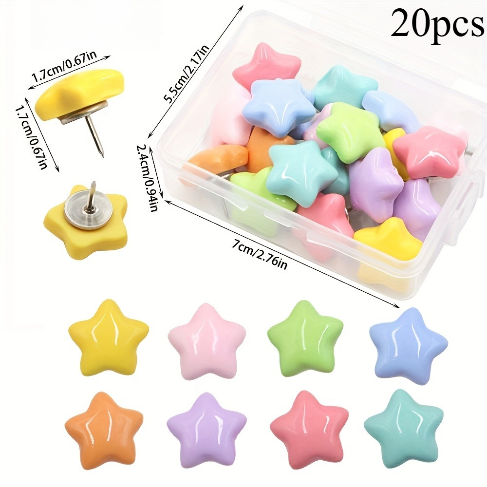 หมุดปักรูปดาวสีสันสดใส สำหรับใ - Bulletin Board Cork บทวิจารณ์และราคา