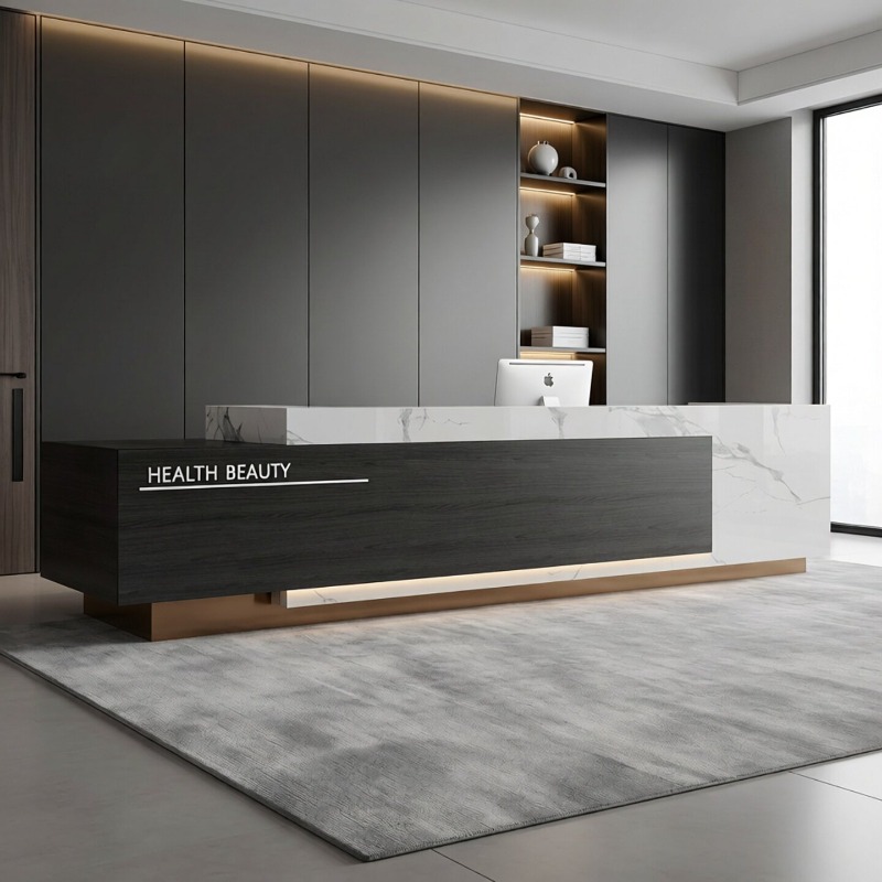 โต๊ะต้อนรับสไตล์มินิมอลสมัยใหม - Office Furniture High End บทวิจารณ์และราคา