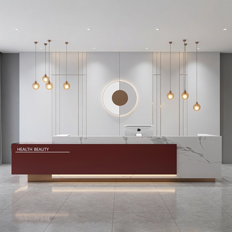 โต๊ะต้อนรับสไตล์มินิมอลสมัยใหม - Office Furniture High End บทวิจารณ์และราคา