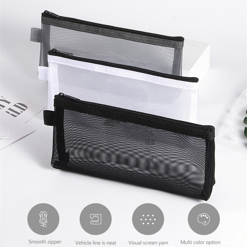 1 ชิ้น กระเป๋าใส่ดินสอแบบตาข่า - Office Supply Cart บทวิจารณ์และราคา