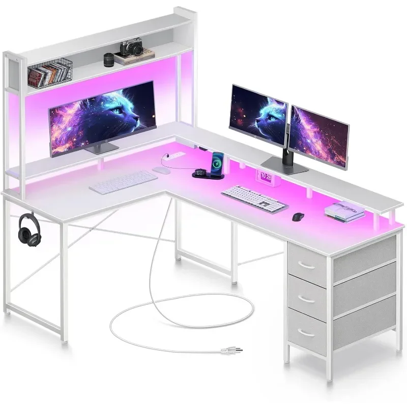 K โต๊ะคอมพิวเตอร์รูปตัว L พร้อ - Gaming Desk With Hutch บทวิจารณ์และราคา