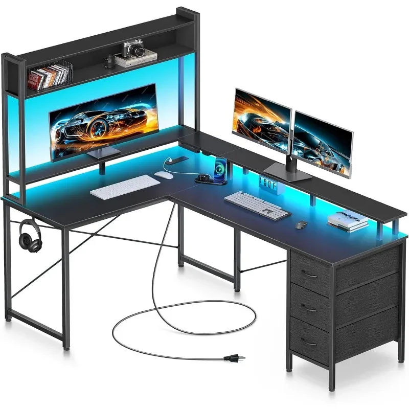K โต๊ะคอมพิวเตอร์รูปตัว L พร้อ - Gaming Desk With Hutch บทวิจารณ์และราคา